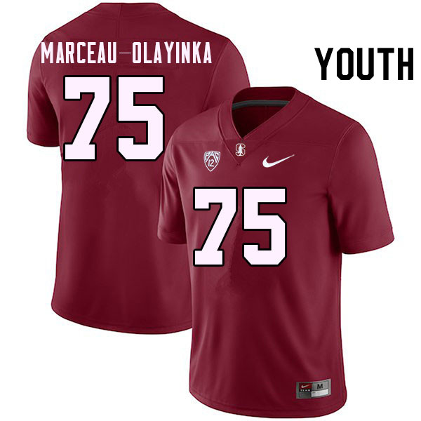 Youth #75 Braden Marceau-Olayinka Stanford Cardinal College Football Jerseys Stitched Sale-Cardinal - Click Image to Close